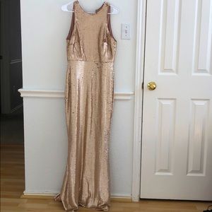 Elegant Gold Sequin Maxi Dress